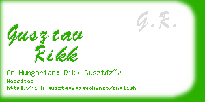 gusztav rikk business card